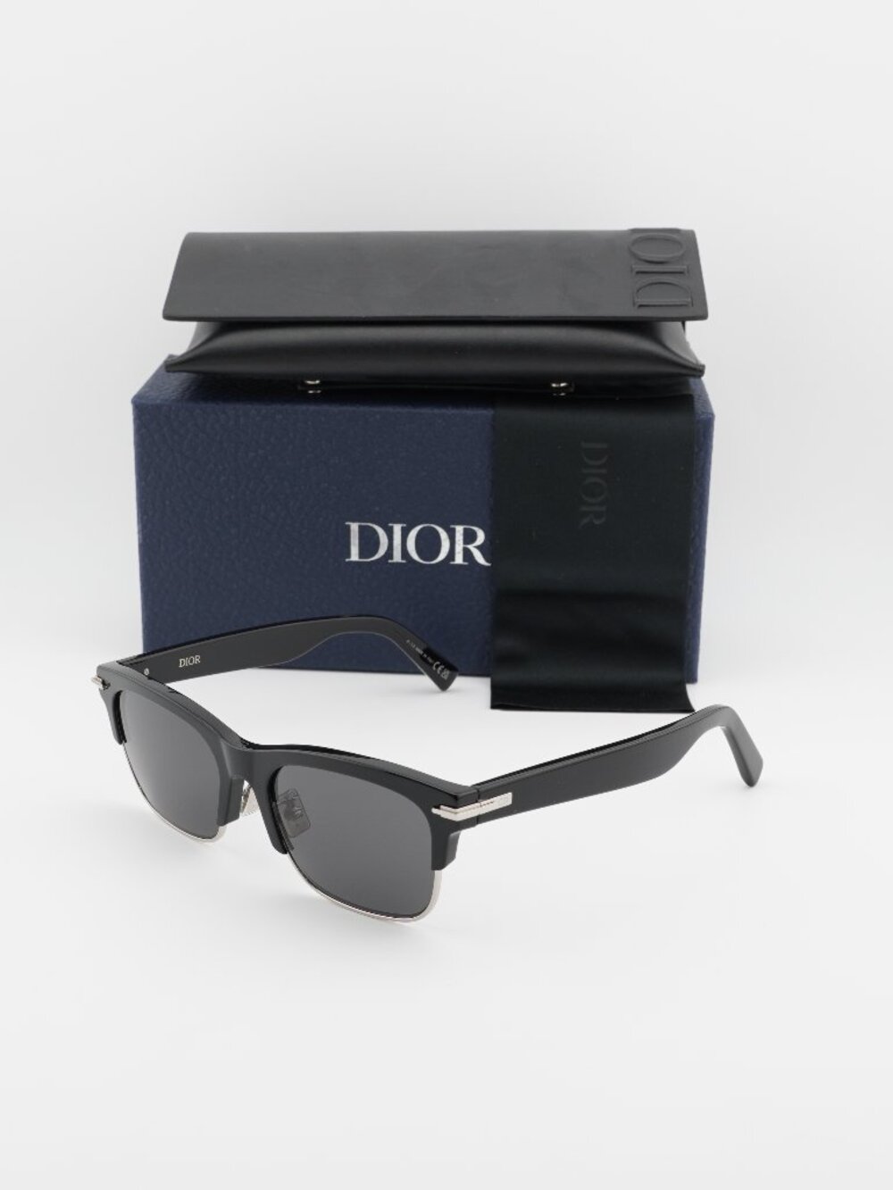 Dior DIORBLACKSUIT C1U 10A0 Square Sunglasses - Black / Grey